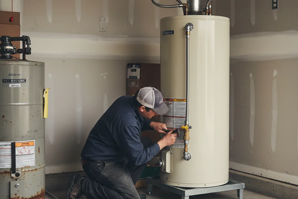 Water heater and shutoff valve replacement in Oaktown